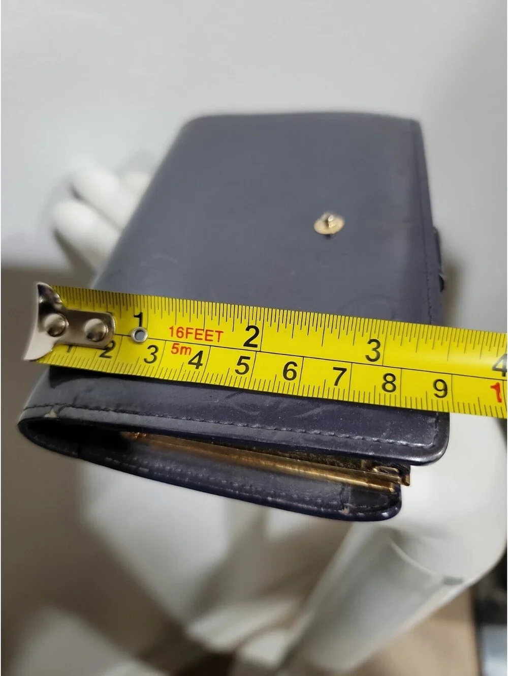 MT Louis Vuitton Monogram Vernis Compact Wallet Kiss-Lock Coin Purse Vintage #☆